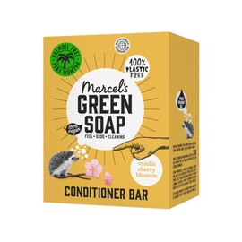 Marcel's Green Soap - Hair Conditioner Bar Vanilla & Cherryblossom - Frei von Plastik und Palmöl - 100% umweltfreundlich - 100% vegan - 97% biologisch abbaubar - 60g