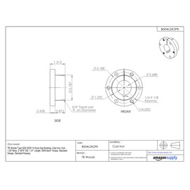 TB Woods Type SDS SDS114 Sure-Grip Bushing, Cast Iron, Inch, 1.25" Bore, 2.1875" OD, 1.31" Length, 5000 lbs/in Torque, Standard Design, Standard Keyway