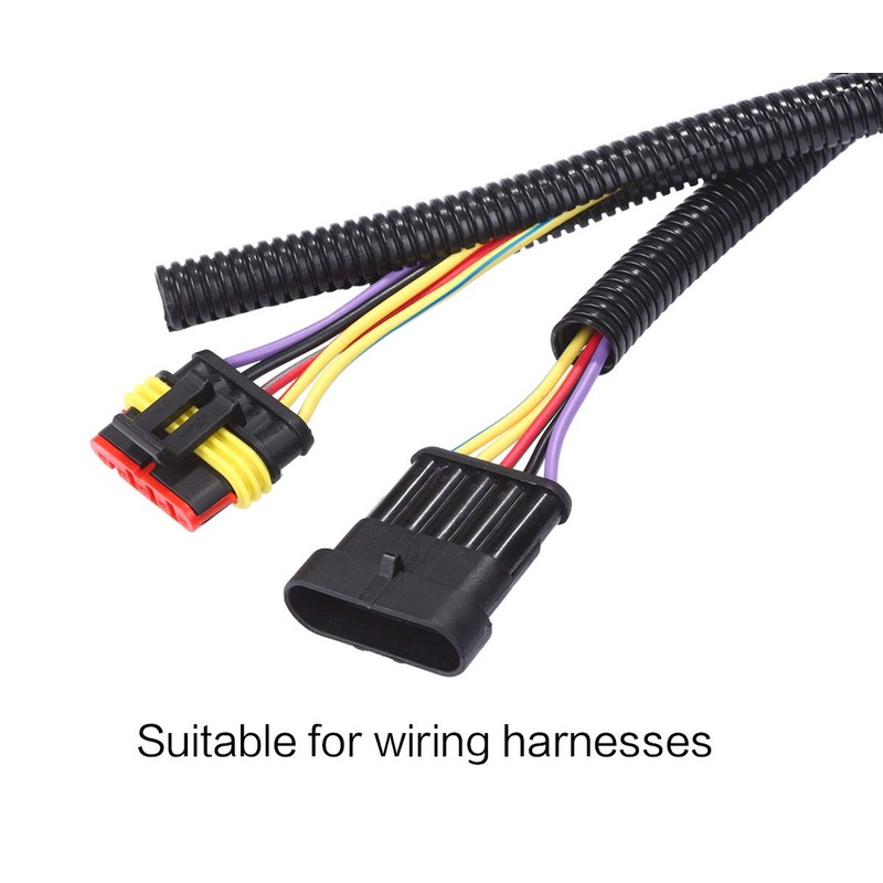 Alex Tech 10ft-1/4" 10ft-3/8" 10ft-1/2" Split Wire Loom Tubing Wire