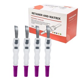 24pcs Metal Restoration Matrix Bands, Dental Matrix Bands with 180° Adjustable Retainer, Dental Sectional Matrix Bands, Matrix Bands for Dental Restorations. (Purple)