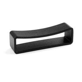 CooBigo 5pcs Plastic 2" Keeper Belt Loop Square Buckles Strap Webbing Leather Craft Accessories #FLC098-B, Black, 2"