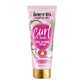 INECTO Curl Club, Curl Defining Cream 200ml, for all Curly Hair types, Vegan & Cruelty Free, Curl Defining for Curly or Wavy Hair, 100% Natural
