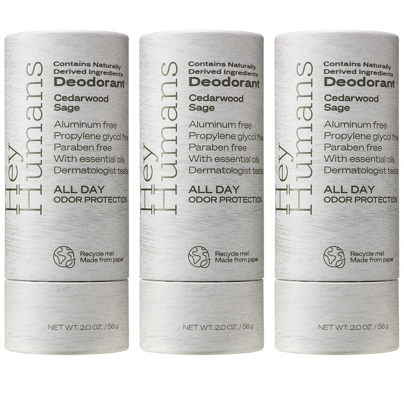 Hey Humans Cedarwood Sage Deodorant Contains Naturally Derived Ingredients in