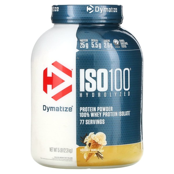 ISO100 Hydrolyzed 100% Whey Protein Isolate Gume Vanilla 5 lbs (2.3 kg) / ISO100 Hydrolyzed 100% 분리유청단백질 구메 바닐라 5 lbs (2.3 kg)