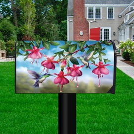 Briarwood Lane Flight of The Hummingbirds Spring Magnetic Mailbox Cover Floral