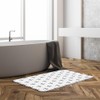 Nautical Anchor Bath Mat,Navy Blue White Anchor Ocean Bathroom Kitchen