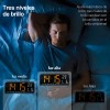 Reloj Digital Royemai Rectangular Negro con Termómetro y Alarma para