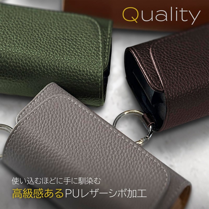 SOAREM Leather-like Irma Compatible Case with Carabiner Attachment Hook, green,