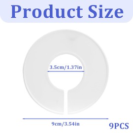 SGERUFZ 10 Pieces Separadores de Ropa para Armario Organizador de Ropa (8.9 cm) (White)