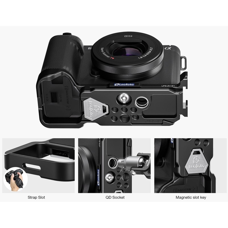 LEOFOTO L-Bracket LPS-ZV-E1 for Sony Alpha ZV-E1 Black