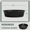KAMaster Charcoal Basket Carbon Steel Fire Bowl for MiniMax,Small&Medium Bigg