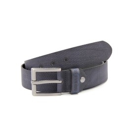 Red Bridge Men's Genuine Leather Belt Scratched Honeycomb, blue