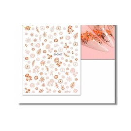 Generic Leaves Nail Sticker Maple Nail Decals S8G004 Nail Wraps Art Stickers Manicure Supplies for Women for Home Nails Full Long Lasting Easy Apply and Remove