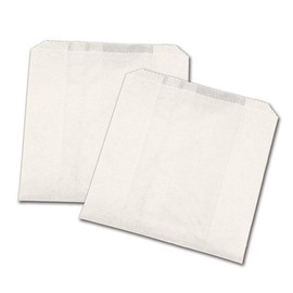 French Fry Bags/Hash Brown/Cookie/Fries Bag, Plain White, Grease Resistant Paper, 4.5 x 4.5 inches, 2000 Bags Per Box, Brown Paper Goods 811-6WC