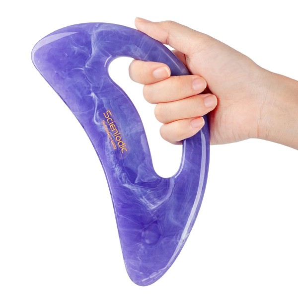 Scienlodic Gua Sha Massage Tool with Handle (Resin) Larger Guasha
