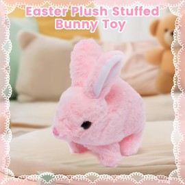 LUusmm Bunny - Easter My Realistic Bunny Toy, Interactive Bunny Realistic Bunny - Jumping, Twitching, and Shaking Ears, Bunny Realistic Bunny Toy, Bunbi Realistic Bunny, Realistic Bunny Toys (Pink)