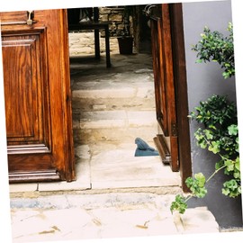 Ciieeo No Drill Door Stopper Large Size Door Wedge Draft Stopper for Office Bathroom Sturdy Cast Iron