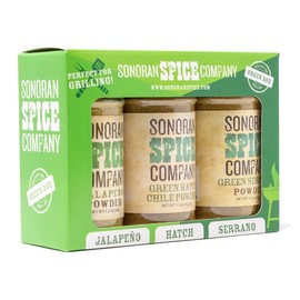 Serrano, Hatch Green Chile, Jalapeno Powder Gift Set 1.5 Oz