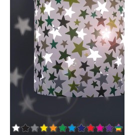Additional Shade for EREKI lampshade 's Magnetic Connector, for Baby Nursery Room, Kids Boys Girls Ceiling Pendant Light Shade (Green Stars)