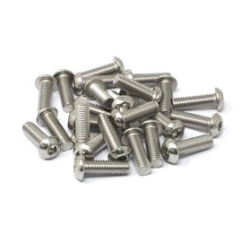 iexcell 25 Pcs M8 x 25mm Thread Pitch 1.25 mm Stainless Steel 304 Hex Socket Button Head Cap Screws Bolts Kit