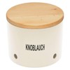 Magu Natur-Design Garlic Pot Beige - Modern Garlic Container with