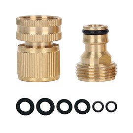 Brass Garden Hose Tap Connector - 3/4" Hose MaleThreaded Tap Connector & Hose Female Quick Connector Adapter,Brass Connector Fittings,Garden Irrigation Accessories Car Wash Pipe Fittings
