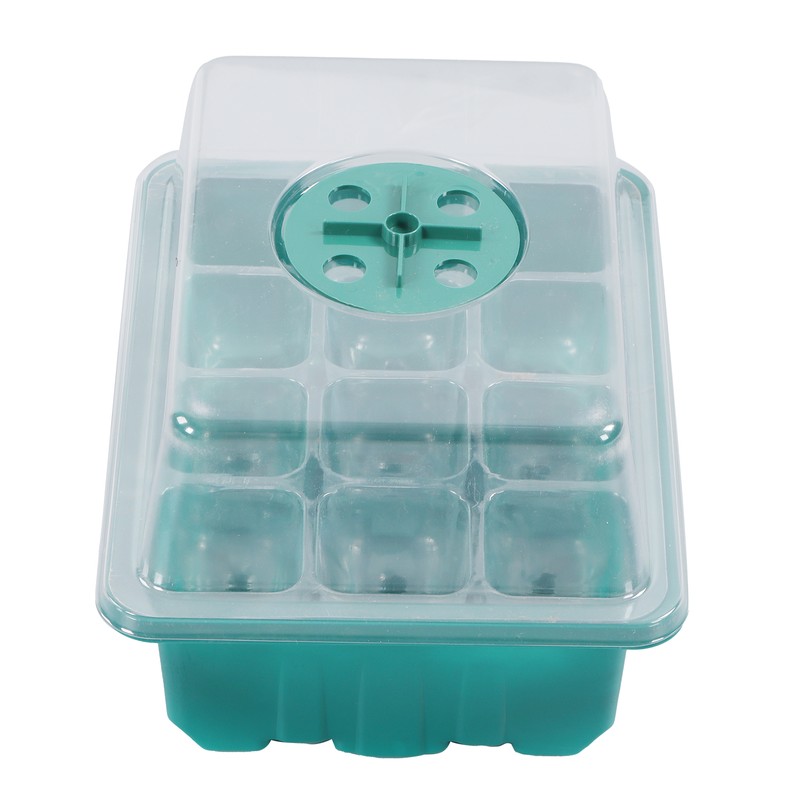 10Pcs Seedling Trays 12 Hole Transparent Adjustable Ventilated Seedling Starter