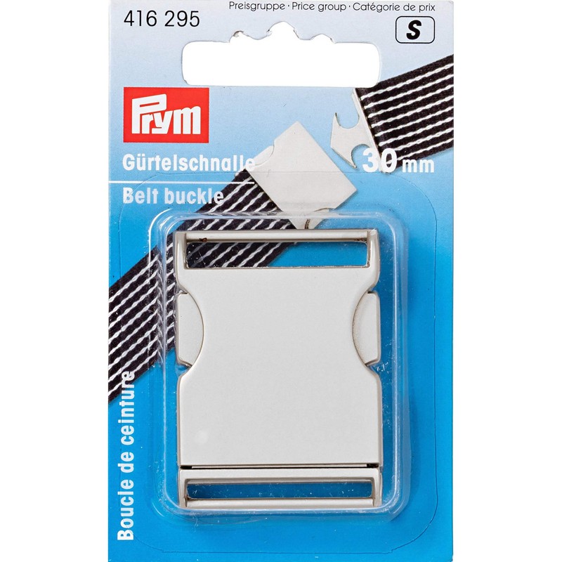 Prym Matt Silver-Coloured 30mm Belt Buckle (1pc), Metal, 9.5 x