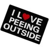I like to pee outside embroidered Velcro patch