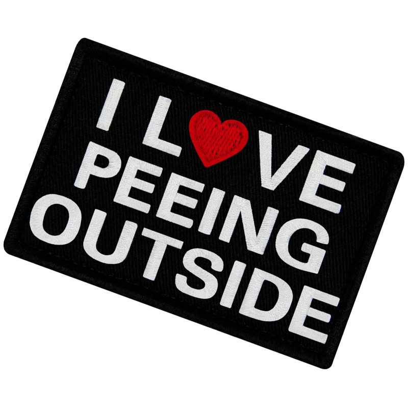 I like to pee outside embroidered Velcro patch