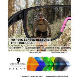 Polarized Sports Sunglasses for Men Women Youth Baseball Running Cycling Driving Fishing Tennis Golf Motor TAC UV400 TR90