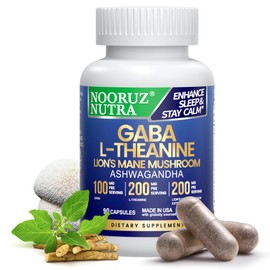 NOORUZ Lions Mane Mushroom Supplement Modern Mushrooms Capsules, Mushroom Supplement with Lions Mane, L-Theanine, & Ashwagandha Extract to Support Energy, Focus, Immunity, & Digestion - 90 Caps