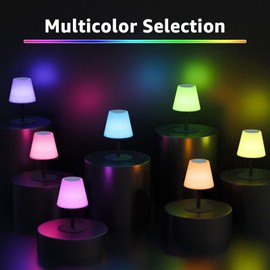 UUFFOO Shower Lamp | Dual Speaker Pairing, IP44 Waterproof Outdoor Table Lamp with RGB, Rechargeable Battery Operated Cordless Night Light for Inside Shower Bathroom Patio Garden Balcony Party Bedroom