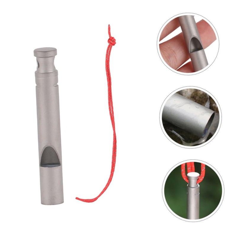 Kisangel Survival Whistle Emergency Signal Portable Keychain Metal Hiking Outdoor