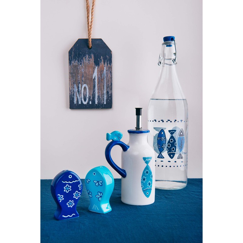 Excelsa Ocean Salt/Pepper Set, Ceramic, Blue, 2 Units