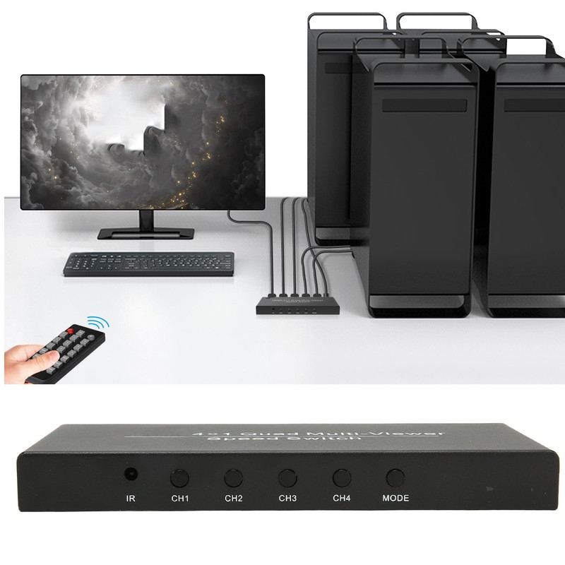 4X1 HD Multimedia Interface Multi Switcher 4 in 1 Out