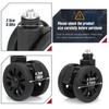 Zoofen Luggage Wheels Replacement with Brake - 2pcs Wear-Resistant Suitcase