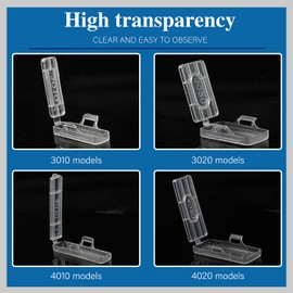 RHQFDM Pack of 60 Cable Labels, Transparent Cable Labelling Clip, Waterproof Cable Labels, Detection Box with 60 Nylon Cable Ties, for Labelling and Sorting Cables of All Types (3010)