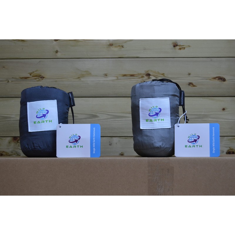 Wild Earth Lightweight Single Hammock in Dark grey Nylon