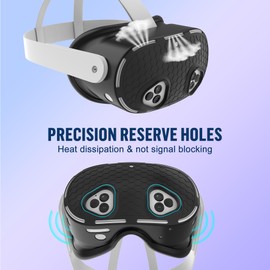 Silicone Cover Set Compatible with Meta Quest 3S Accessories, VR Protector Face Cover, Controller Grips, Front Shell Headset Cover and Lens Protective Cover for Meta/Oculus Quest 3S Accessories