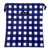 Deodorizing Drawstring Bag, Medium, Antibacterial, Gingham Navy