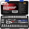 EPAuto 40 Pieces 1/4-Inch & 3/8-Inch Drive Socket Set with