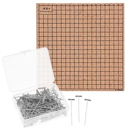 lifactlab. Macrame Board Macrame Braid Starter Set Macrame Kit (Cork Board 20cm + 50 Pins)