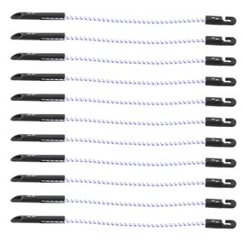 Micro Traders 30 Pcs Elastic Bungee Toggle Ties Down Shock Cord Elastic Tie Blue Spot Down Straps for Scaffold Sheets Tarpaulins Jumping Net 30cm