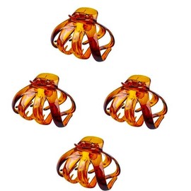 Mytoptrendz® Hair Claw Clip Non Slip Strong Hair Clips Large Curved Teeth Plastic Jaw Hair Clips for Thick Long Hair Women Girls (Tort Brown -8cm)