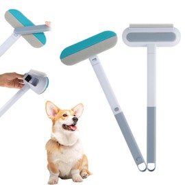 1 Stück Ausziehbarem Stiel Pet Tierhaarentferner - Katze Kurze Feine Hundehaarentferner, Multifunctional Pet Hair Remover GrüNdlich Erase FüR Schlafzimmer Teppich Bettsofa, Zweibseitige Reinigung