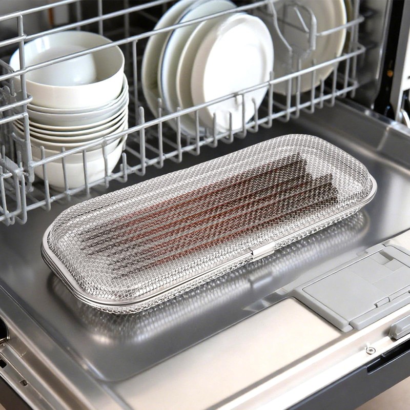 Dishwasher Chopstick Basket, 304 Stainless Steel Rectangular Dishwasher Basket for
