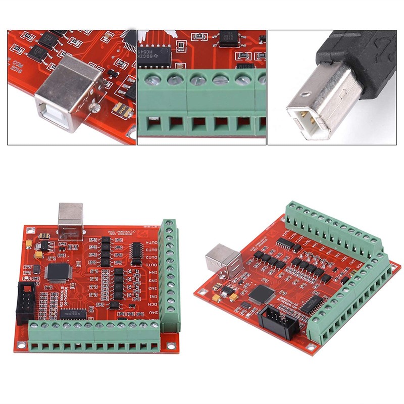 Walfront USB Interface Board, USB CNC Controller 4 Axis Motion