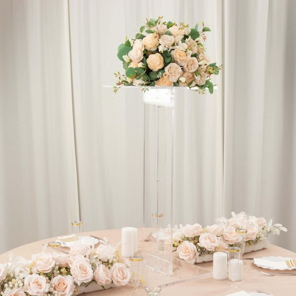 Tableclothsfactory 32" Heavy Duty Acrylic Wedding Display Stand with Square
