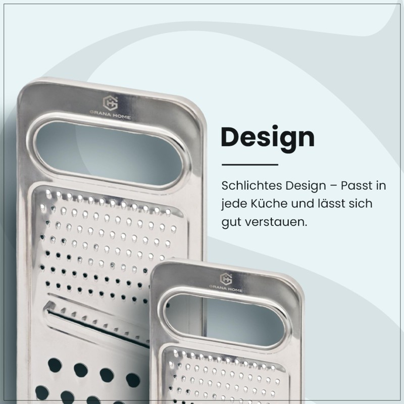 GRANA HOME Flat Stainless Steel Grater 24 x 10 cm